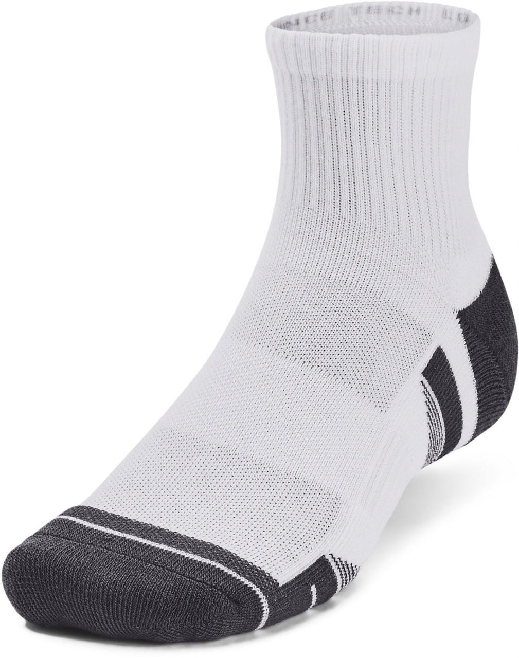 Unisexové sportovní ponožky Under Armour Performance Tech 3pk Qtr-WHT