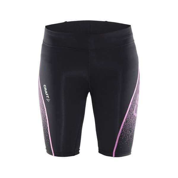 Kraťasy Craft W Kalhoty Delta Compression Fitness černá s růžovou