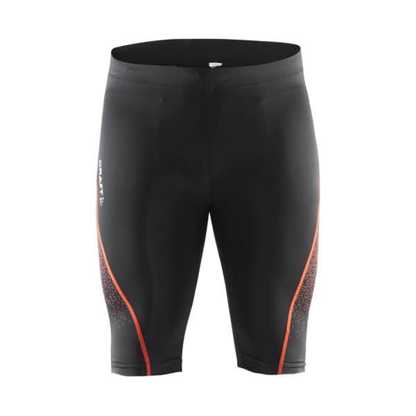 Kraťasy Craft Kalhoty Delta Compression Fitness černá s oranžovou
