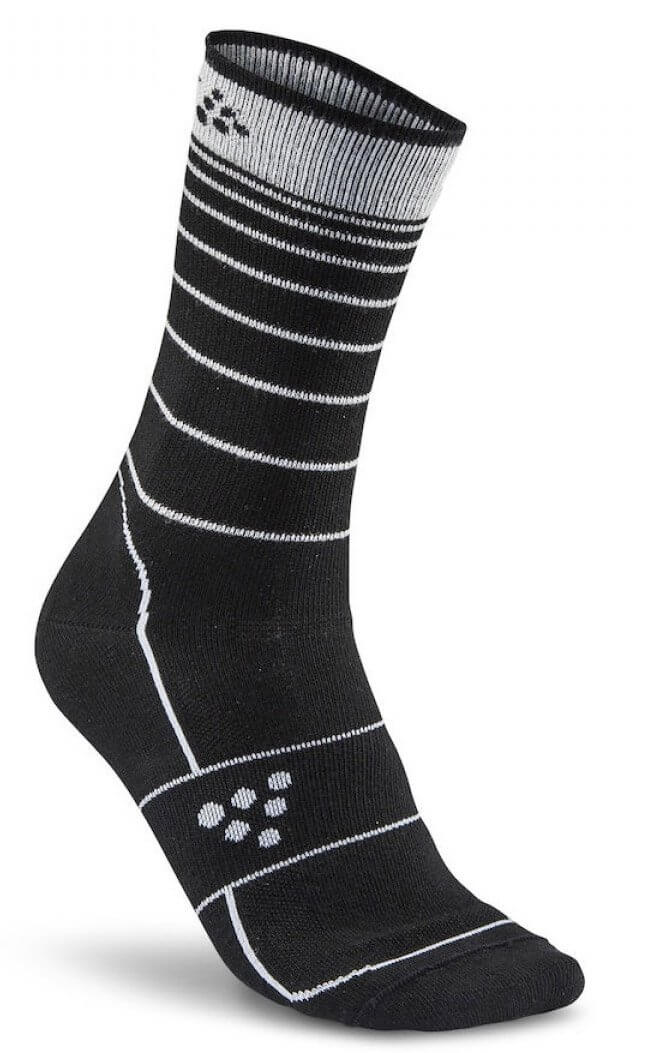 Ponožky Craft Ponožky Gran Fondo 2-pack černá + bílá