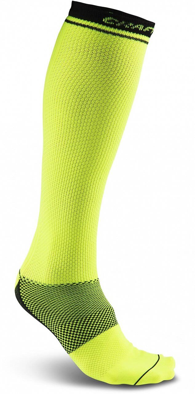 Unisex kompresné ponožky Craft Podkolienky Body Control žltá