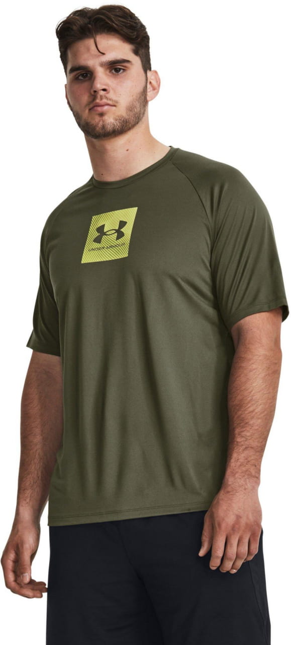 Camiseta deportiva de hombre Under Armour Tech Prt Fill SS-GRN
