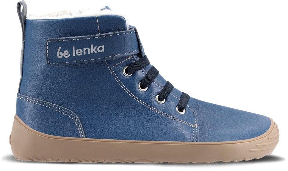 Pantofi de iarnă pentru copii desculți Be Lenka Winter Kids - Ocean Blue