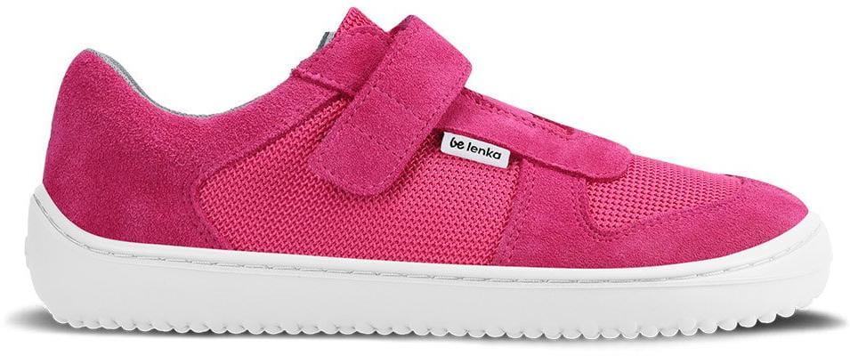 Baskets pieds nus pour enfants Be Lenka Joy - Dark Pink & White
