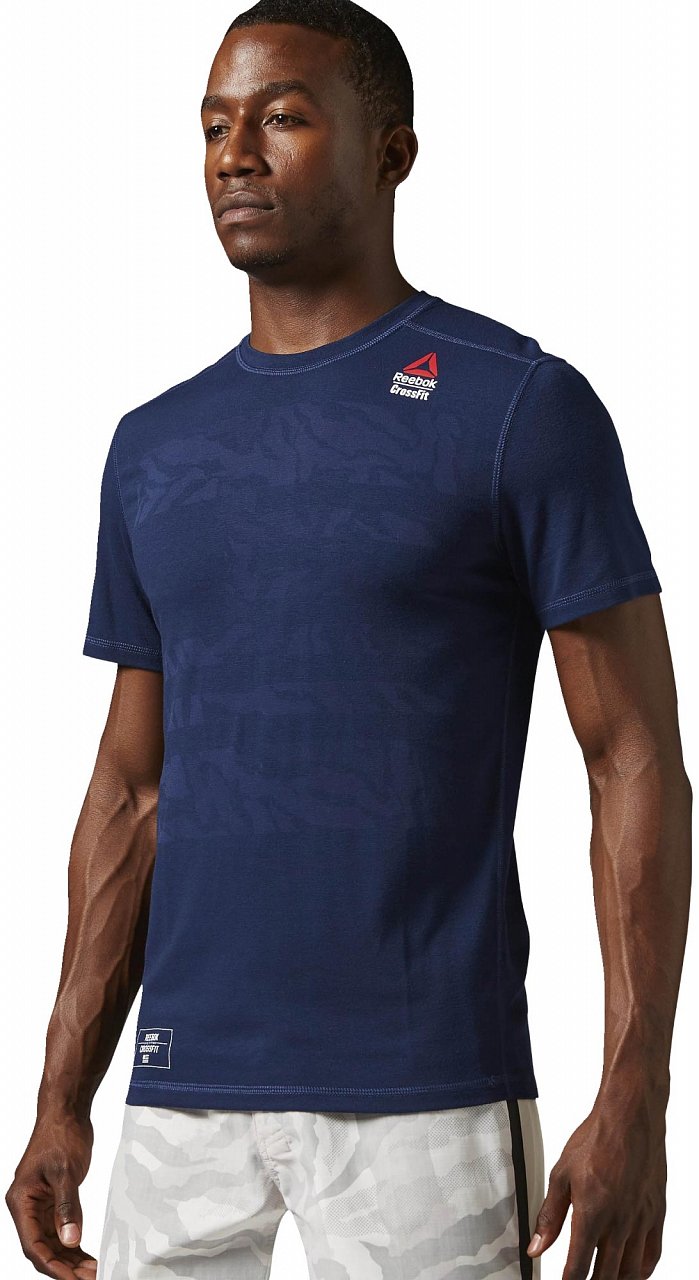 Pánske fitness tričko Reebok CrossFit Burnout Tee Solid