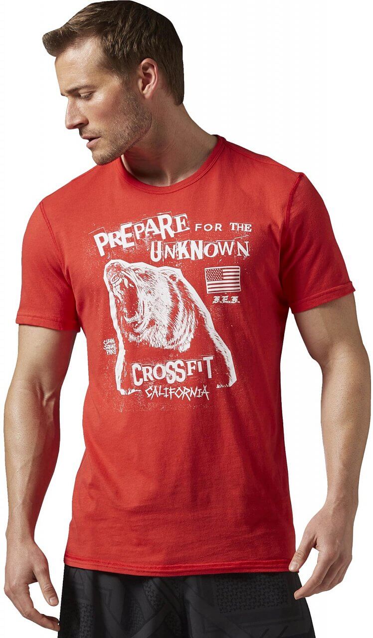 Pánske fitness tričko Reebok CrossFit Morning Breath Bear Tee