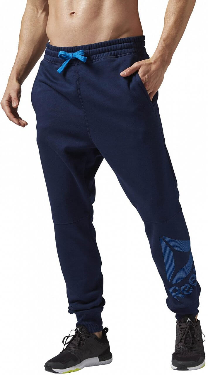 Pánské sportovní kalhoty Reebok WorkOut Ready Big logo cotton pant