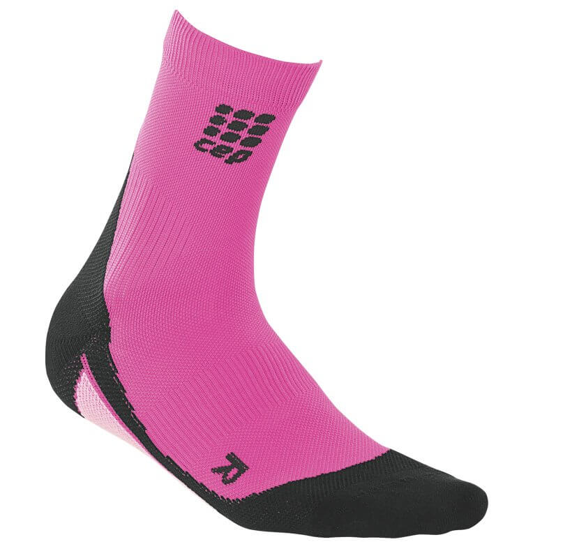Ponožky CEP Krátké ponožky dámské reflexní růžová / černá