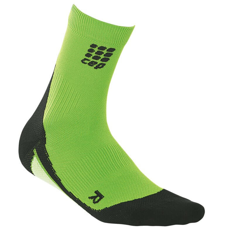 Ponožky CEP Krátké ponožky dámské reflexní zelená / černá