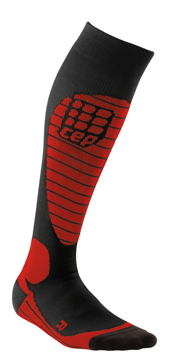 Ponožky CEP Lyžařské podkolenky RACE dámské černá / červená