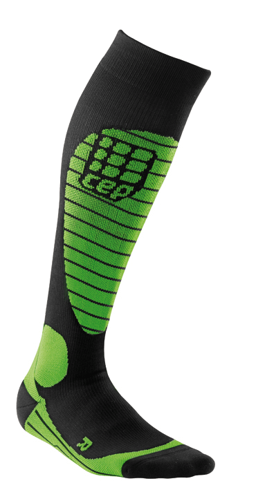 Ponožky CEP Lyžařské podkolenky RACE dámské černá / zelená