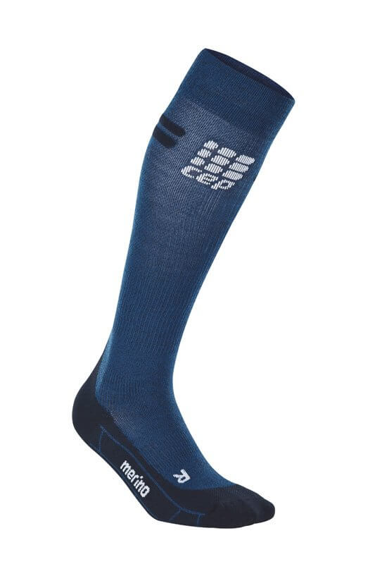 Ponožky CEP Běžecké podkolenky merino dámské tmavě modrá / černá