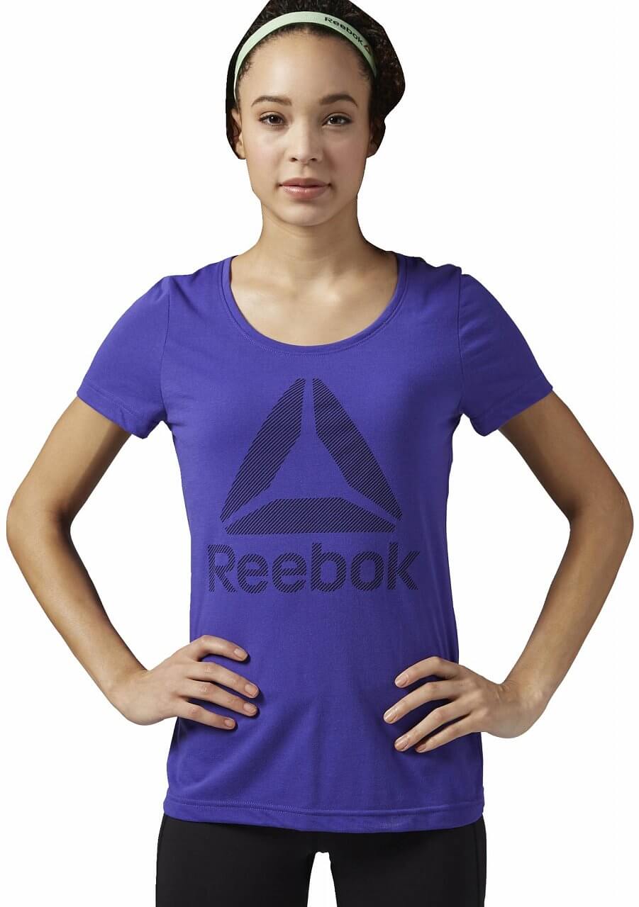 Dámské fitness tričko Reebok WorkOut Ready Big Logo Supremium Tee Crew