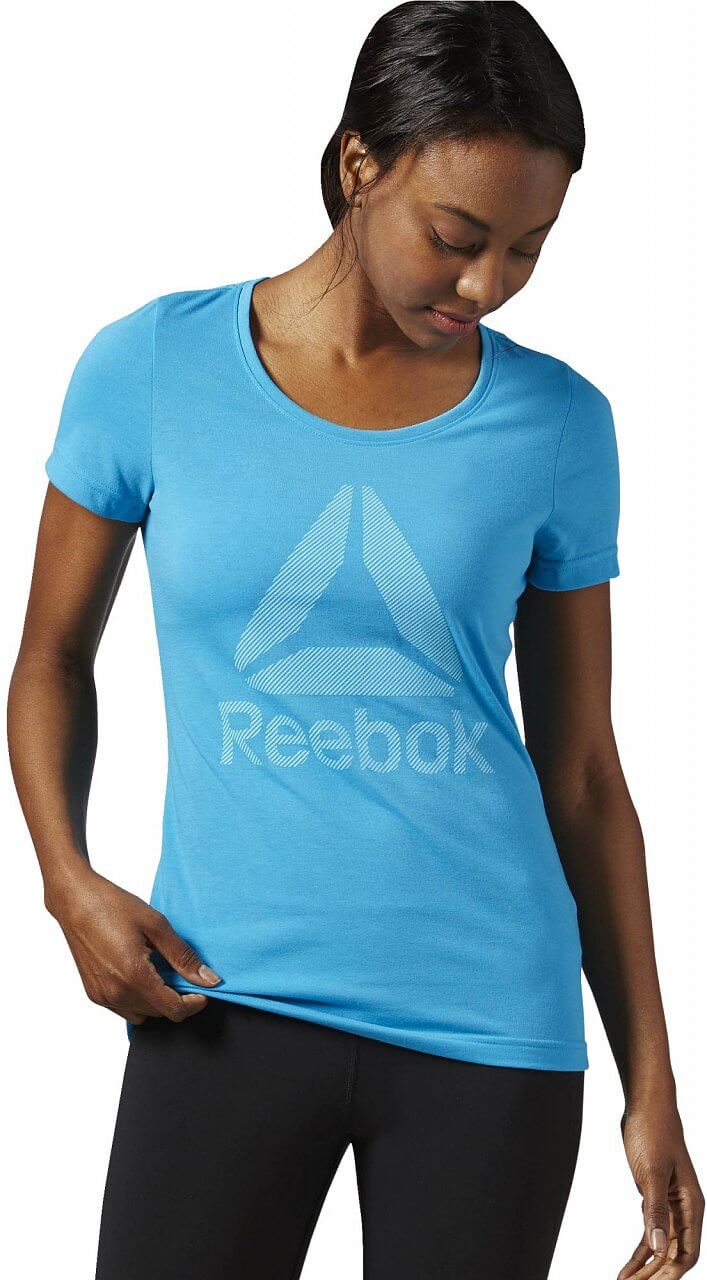 Dámské fitness tričko Reebok WorkOut Ready Big Logo Supremium Tee Crew