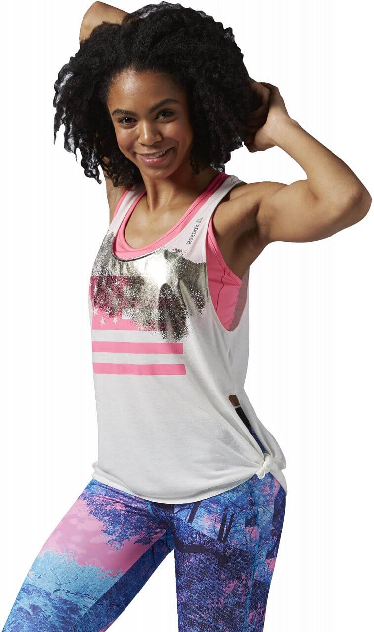 Dámské fitness tričko Reebok Yoga Tie Tank
