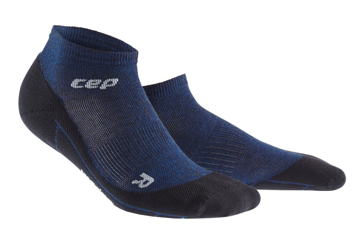Ponožky CEP Běžecké kotníkové ponožky merino dámské tmavě modrá / černá