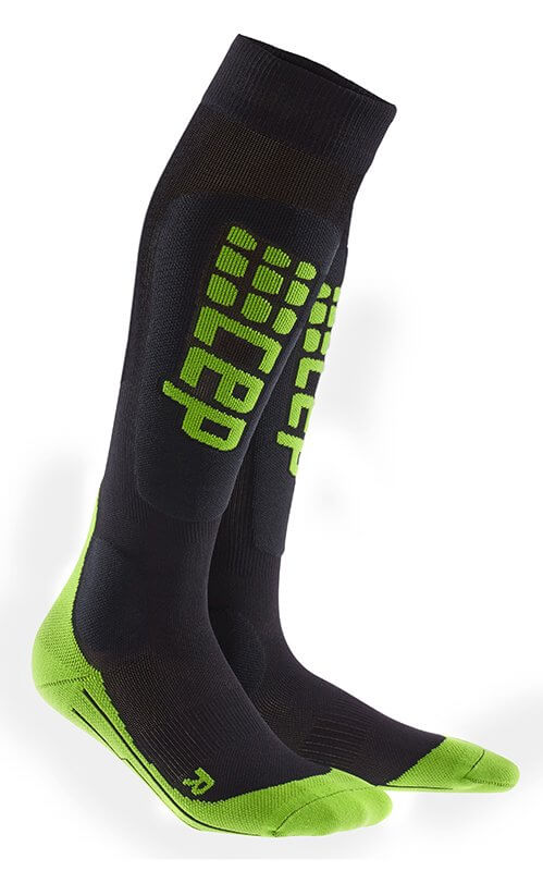 Dámske lyžiarske ponožky CEP Lyžařské podkolenky RACE dámské černá / zelená