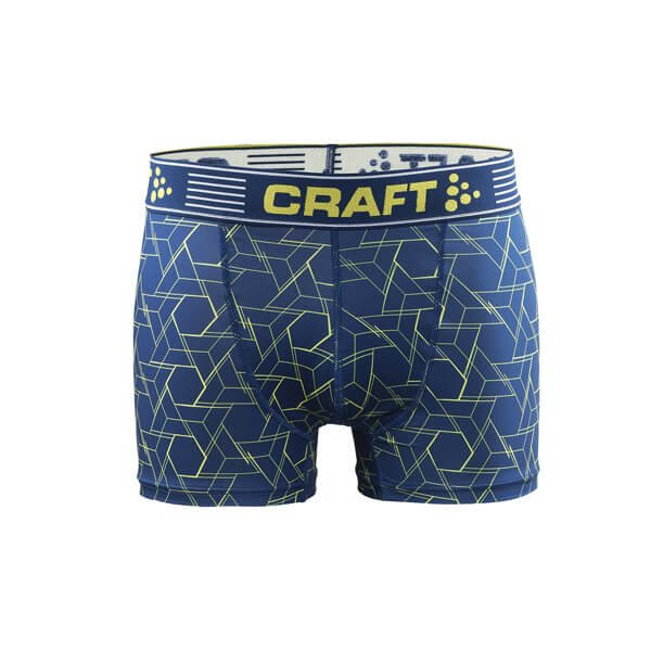 Spodní prádlo Craft Boxerky Greatness 3" potisk modrá