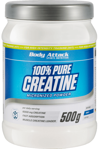 Kreatin Body Attack 100% Pure Creatine Micronized Powder, 500g
