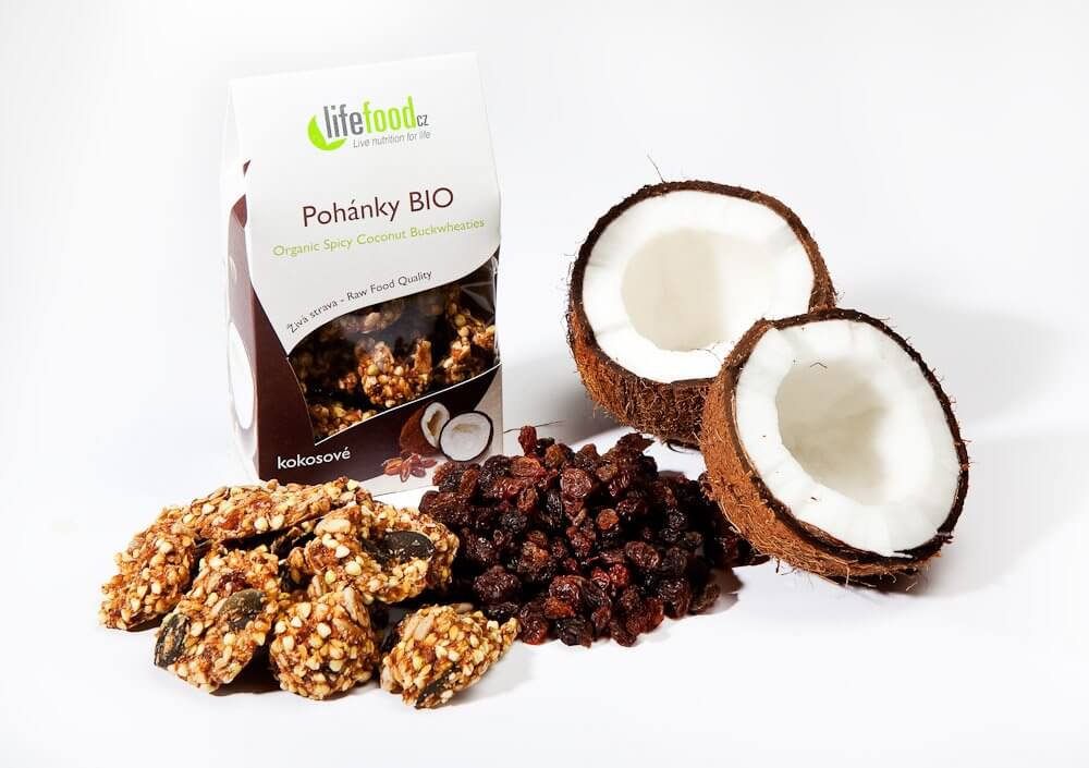 Zdravé potraviny Lifefood Pohánky kokosové BIO, 100g