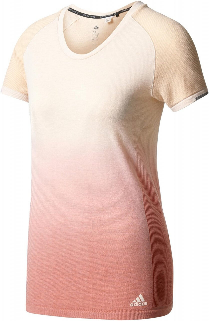 Dámske bežecké tričko adidas Primeknit Wool SH Sleeve Tee Dip Dye Women