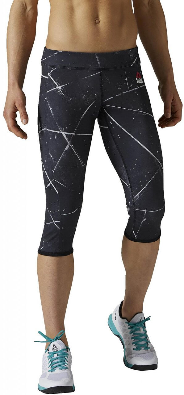 Dámské sportovní kalhoty Reebok CrossFit Reversible Chase Capri Chalk