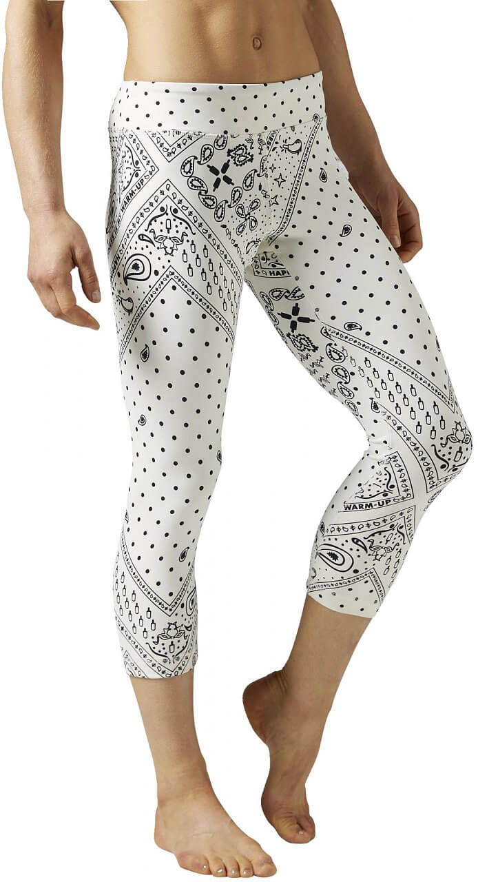 Dámske športové nohavice Reebok Yoga Printed Capri