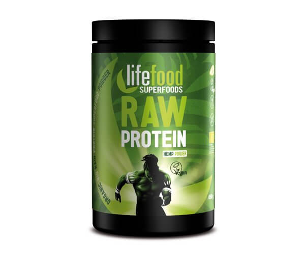 Proteiny - bílkoviny LifeFood Konopný proteinový prášek, 450g