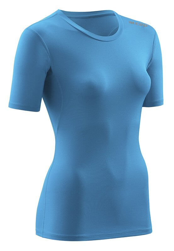 Trička CEP Tričko WINGTECH s krátkým rukávem dámské elektrická modř / zelená
