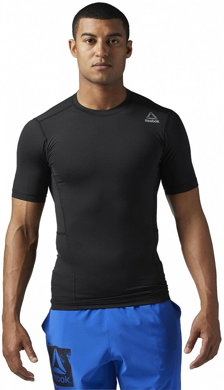 Pánské sportovní tričko Reebok Workout Ready Stckd Logo Shrt Sleeve Sld Comp