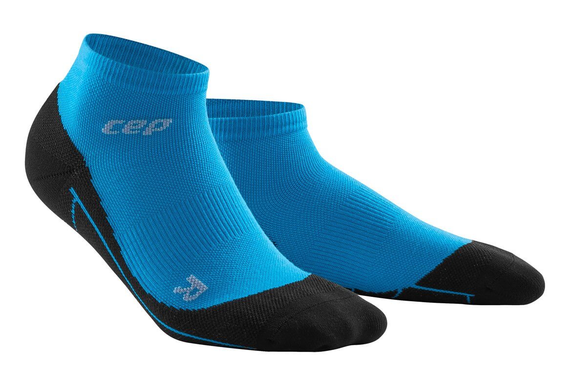 Ponožky CEP Krátké běžecké  ponožky merino pánské elektrická modř / černá