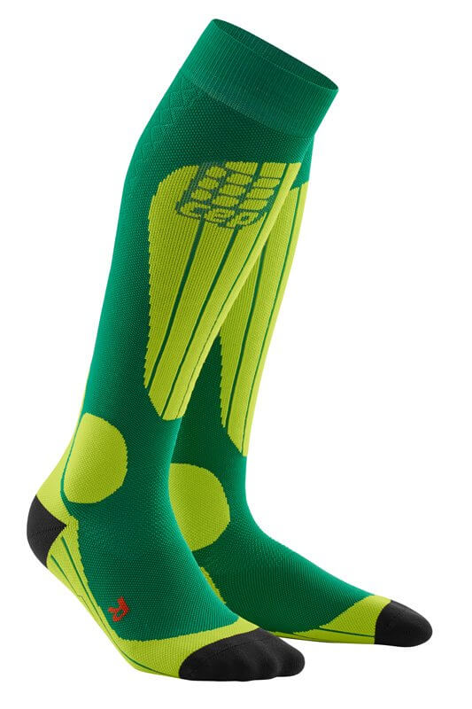 Dámske lyžiarske ponožky CEP Lyžařské termo podkolenky dámské lesní zelená / světle zelená