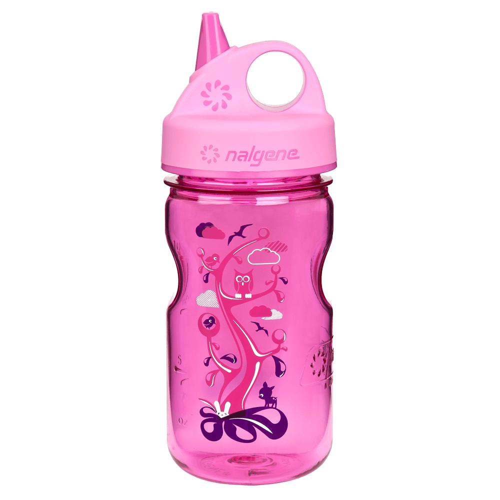 Butelka do picia dla dzieci Nalgene Grip´n Gulp Pink Woodland