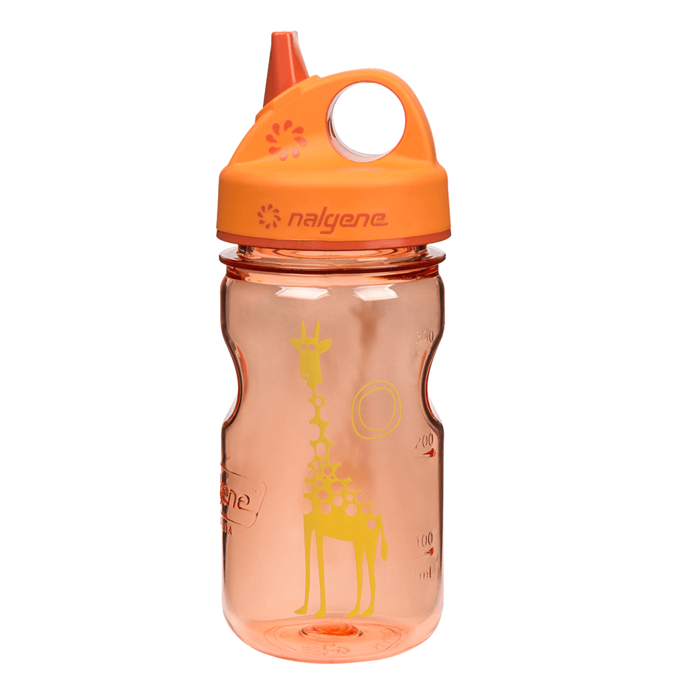 Detská fľaša na pitie Nalgene Grip&#39;n Gulp OrangeGirafee2182-2212