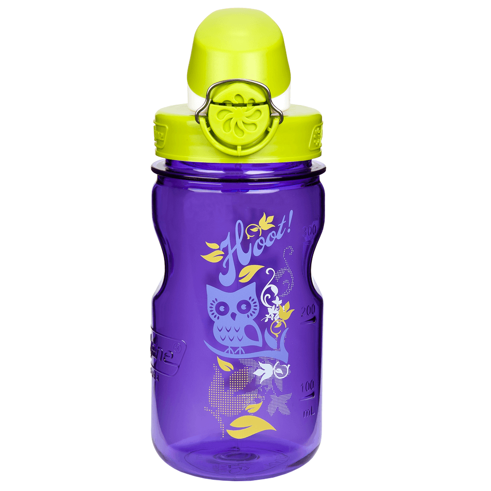 Detská fľaša na pitie Nalgene Clear Kids OTF Purple Hoot