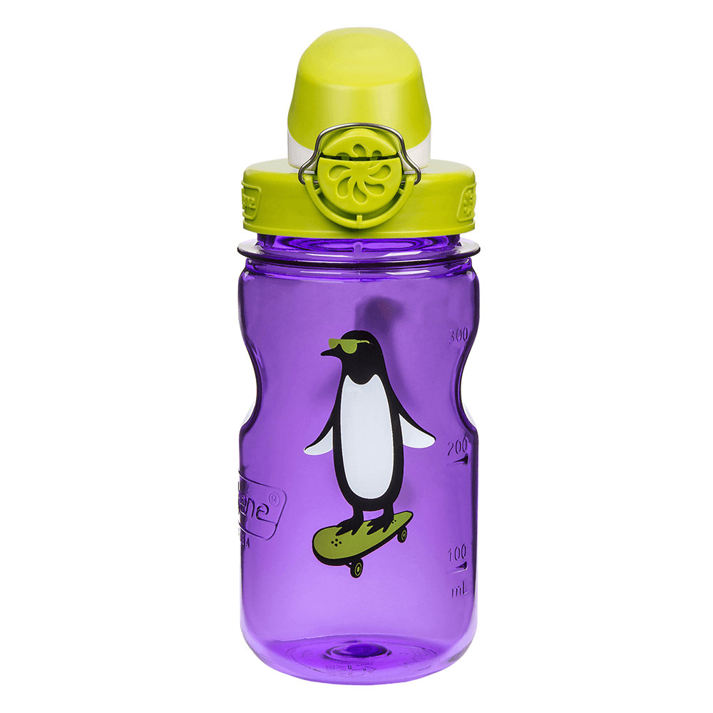 Detská fľaša na pitie Nalgene Clear Kids OTF Purple Penguin1263-0008