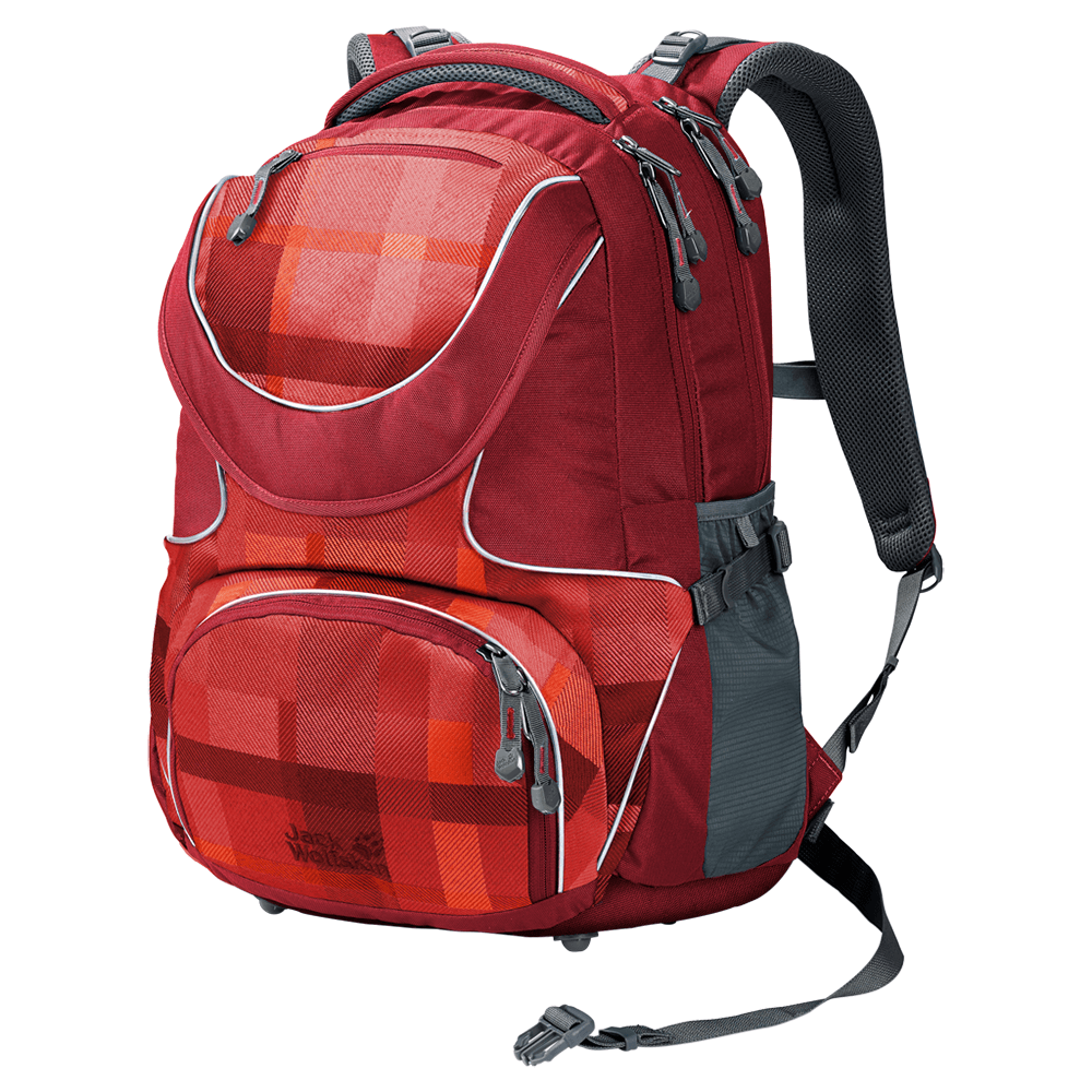 Tašky a batohy Jack Wolfskin Ramson 26 Pack indian red woven check 7941