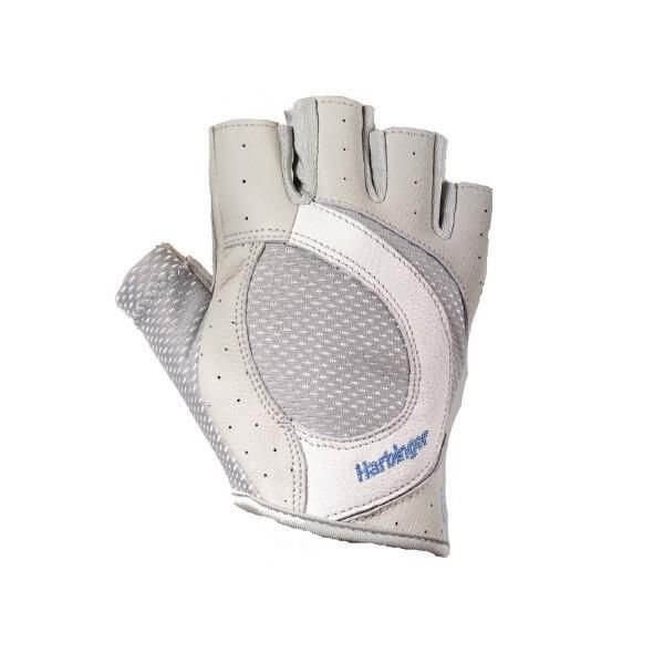 Dámské fitness rukavice Harbinger Fitness rukavice Womens Pro 149 bílošedé starý střih rukavic