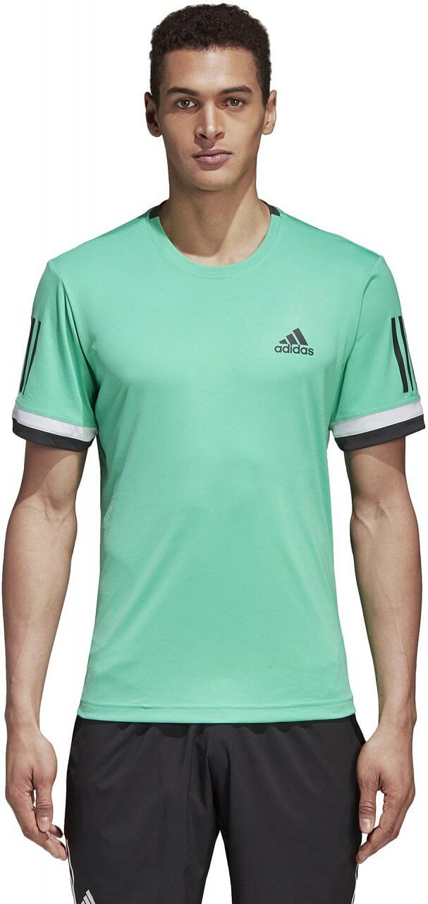 Pánske tenisové tričko adidas Club 3 Stripes Tee