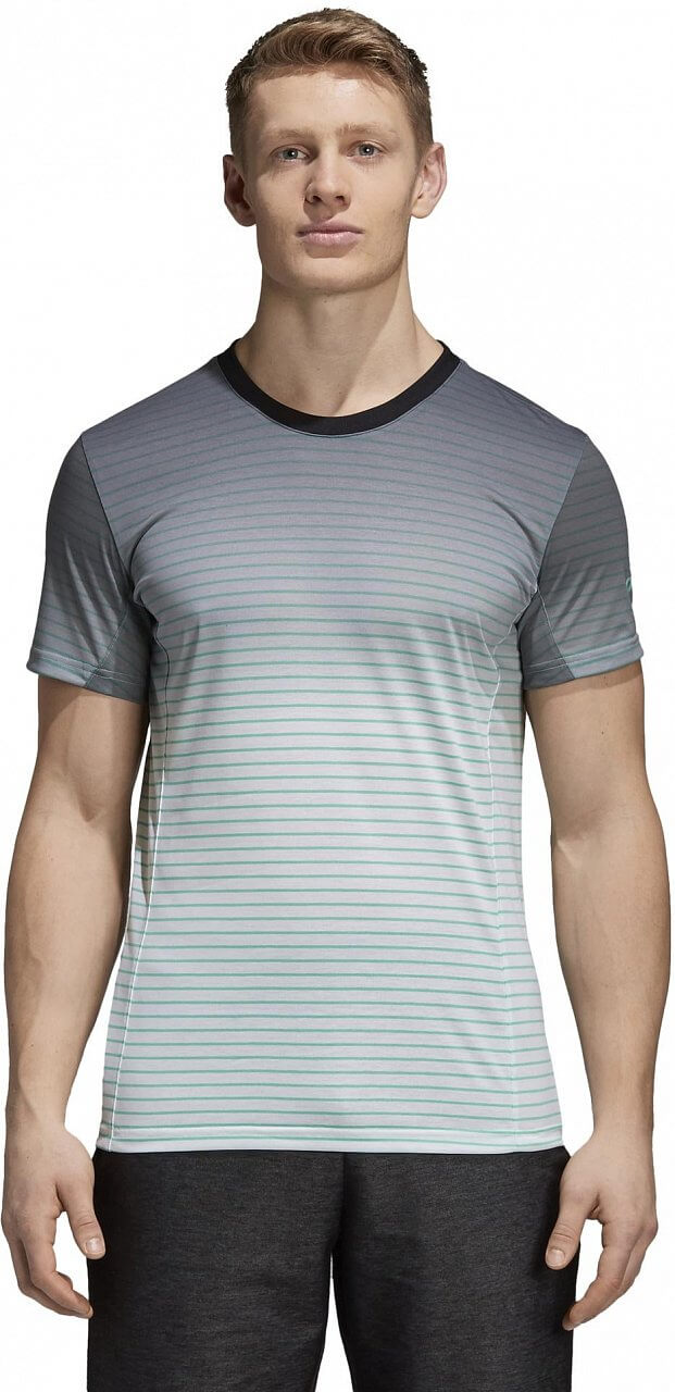 Pánské tenisové tričko adidas Melbourne Striped Tee