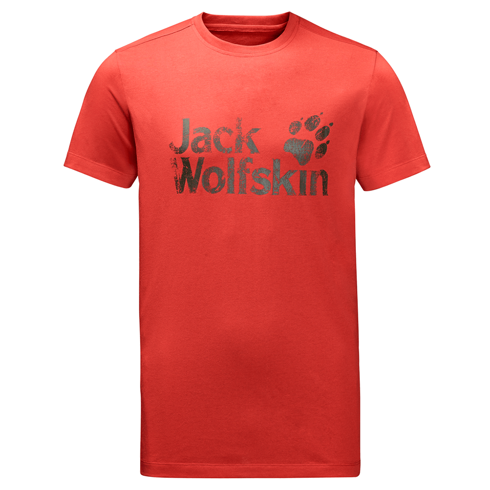 Tričká Jack Wolfskin Brand T Men volcano red 2001