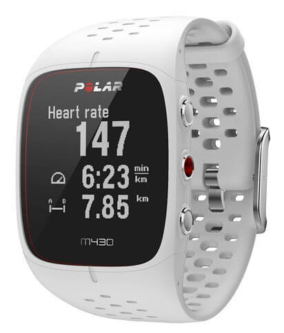 Bežecké hodinky s GPS Polar M430 biely, veľ. S