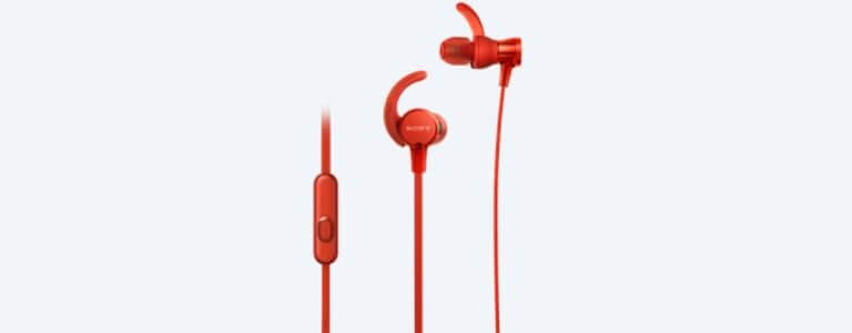Sportovní sluchátka Sony MDRXB510AS červená