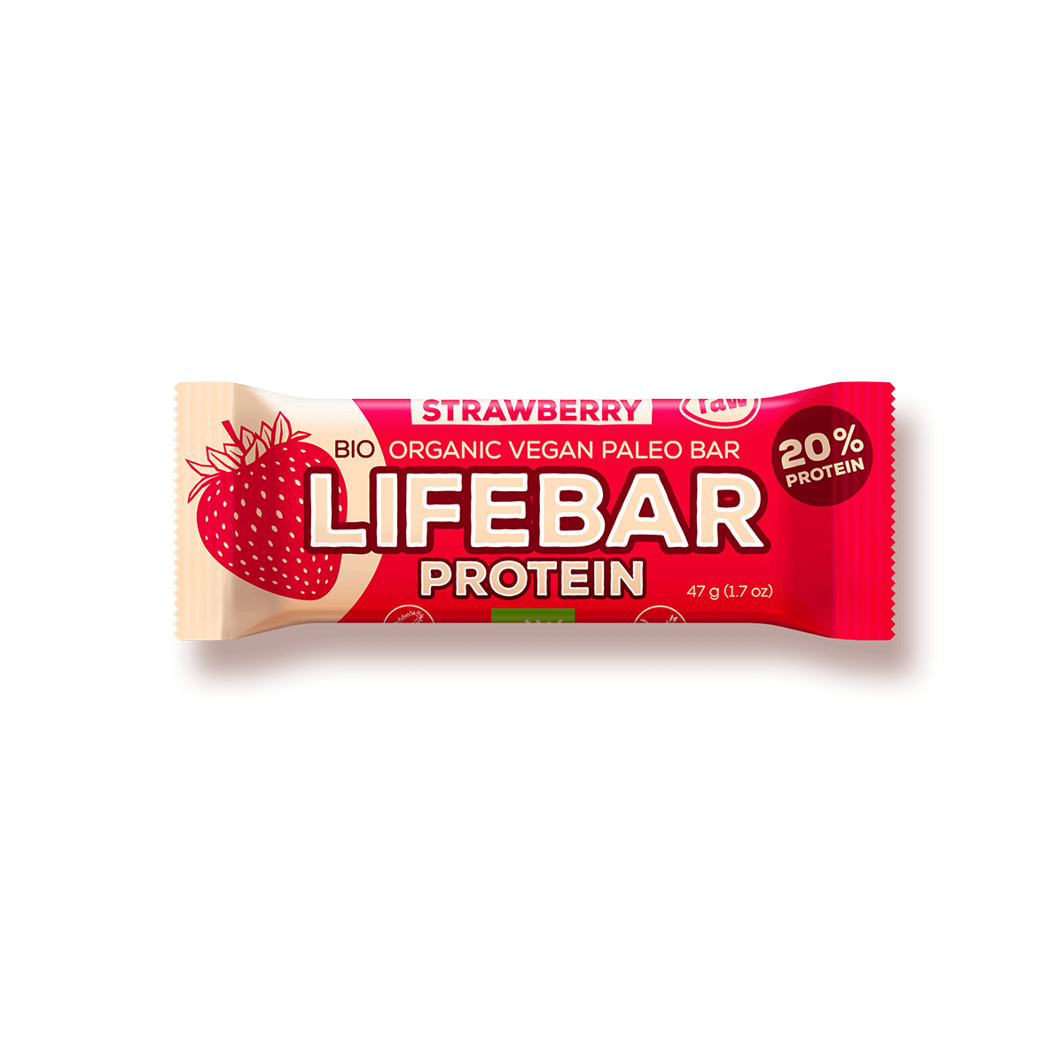 Tyčinky Lifefood Lifebar PROTEIN jahoda , 47 g