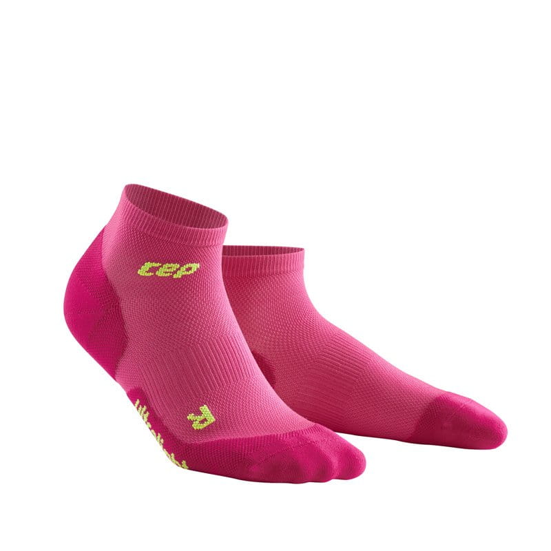 Ponožky CEP Kotníkové ponožky ULTRALIGHT dámské elektrická růžová / zelená