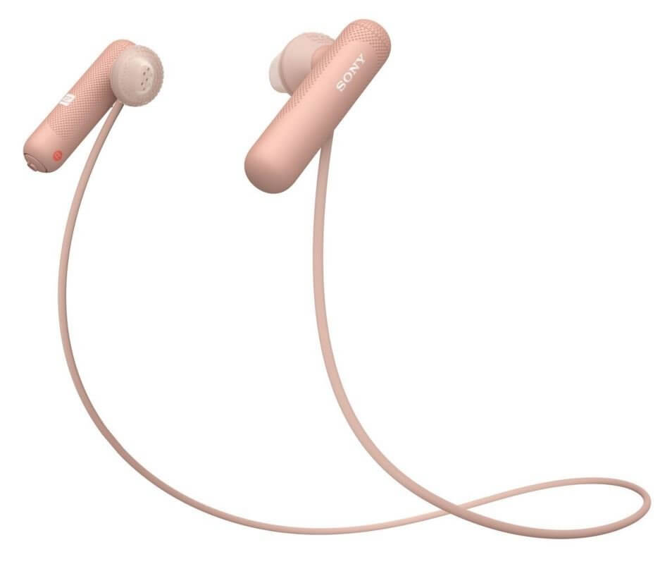 Sportovní bezdrátová Bluetooth sluchátka Sony WISP500 růžová