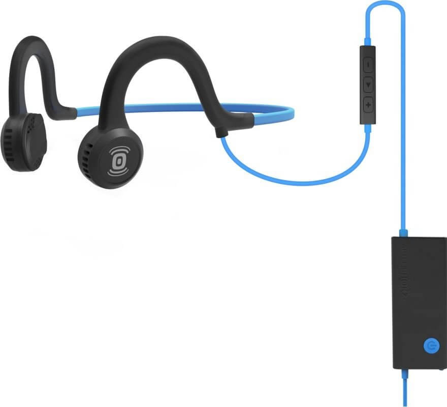 Športové slúchadlá pred uši AfterShokz Sportz Titanium Mic modrá