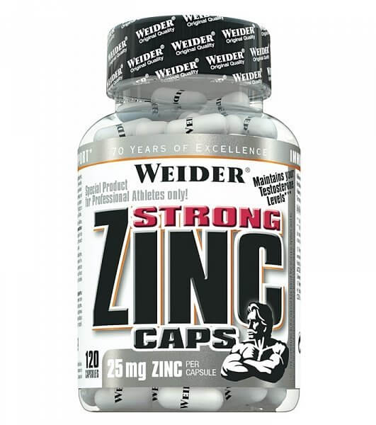 Vitamíny a minerály Weider Strong Zinc Caps, 120 kps