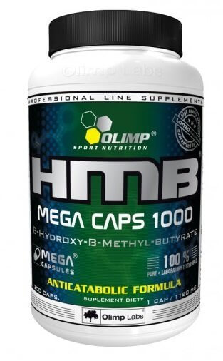 Anabolizéry a stimulanty Olimp HMB 1000 Mega Caps, 300 kapslí