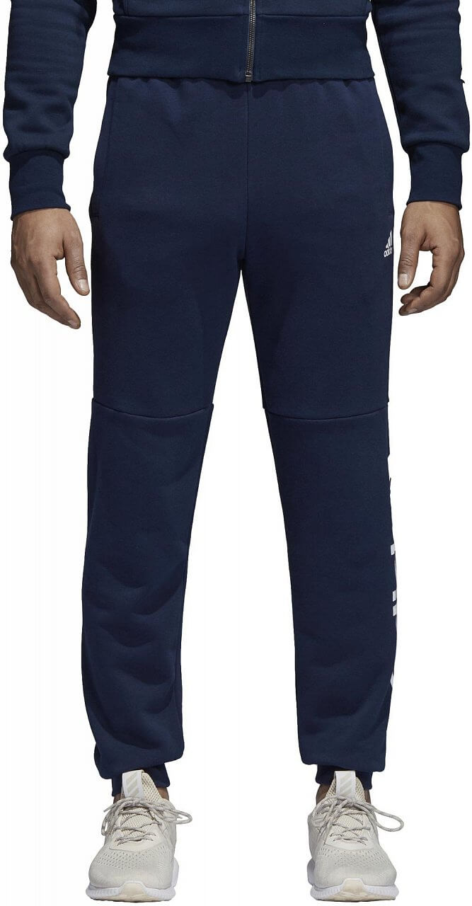 Pánske športové nohavice adidas Essentials Linear Tapered Pant Fleece